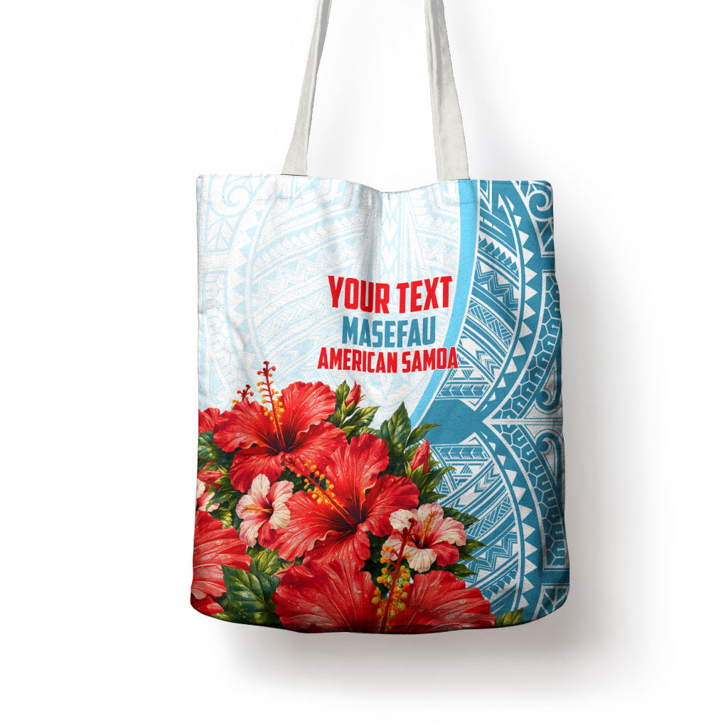 Personalized American Samoa Masefau Tote Bag Hibiscus Tropical Floral Whale Polynesian Tribal Pattern TS04 - Polynesian Pride