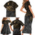 Polynesian Family Matching Short Sleeve Bodycon Dress and Hawaiian Shirt Hammerhead Shark Tribal Pattern TS04 - Polynesian Pride