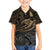 Polynesian Family Matching Short Sleeve Bodycon Dress and Hawaiian Shirt Hammerhead Shark Tribal Pattern TS04 Son's Shirt Black/Yellow - Polynesian Pride