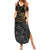 Polynesian Summer Maxi Dress Hammerhead Shark Tribal Pattern TS04 Women Black/Yellow - Polynesian Pride