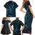 Polynesian Whale Family Matching Short Sleeve Bodycon Dress and Hawaiian Shirt TS04 - Polynesian Pride