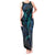 Polynesian Whale Tank Maxi Dress TS04 Women Black/Cyan - Polynesian Pride