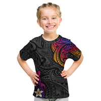 Turtle and Plumeria - Polynesian Kid T Shirt TS04 Gradient - Polynesian Pride