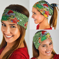 Micronesia Christmas Neck Gaiter with Santa Turtle Coral Reef and Holiday Ocean Pattern TS04 - Polynesian Pride