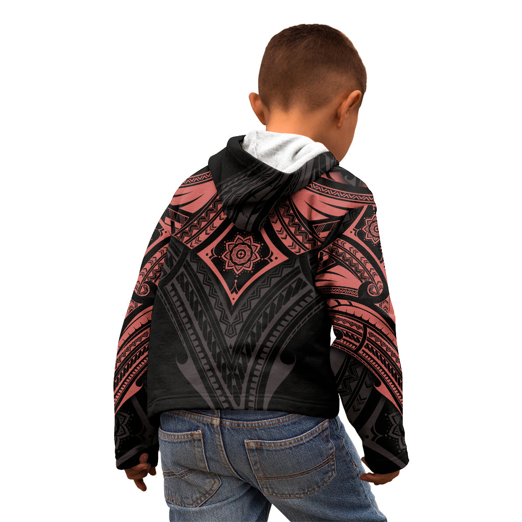 Feminine Polynesian Kid Hoodie Mandala Tattoo Style TS04 - Polynesian Pride