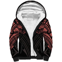 Feminine Polynesian Sherpa Hoodie Mandala Tattoo Style TS04 Unisex Black - Polynesian Pride