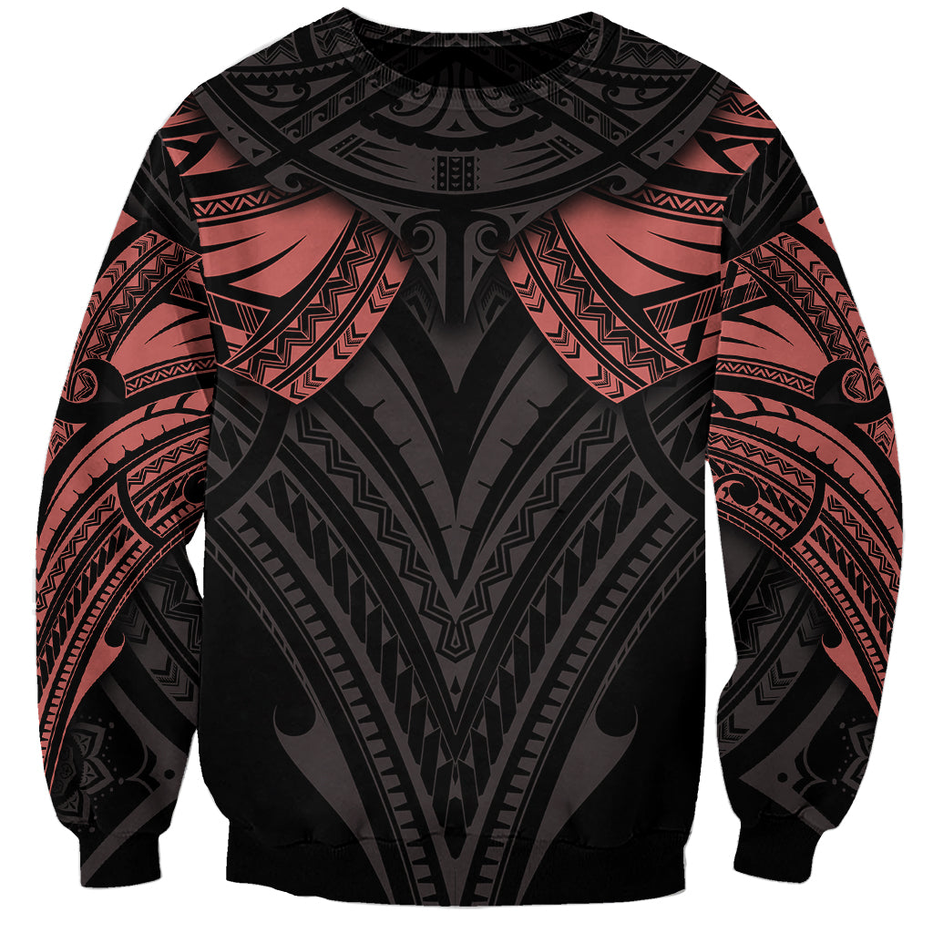 Feminine Polynesian Sweatshirt Mandala Tattoo Style TS04 Unisex Black - Polynesian Pride
