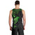 Polynesian Men Tank Top Hammerhead Shark Tribal Pattern Black Green Version TS04 - Polynesian Pride