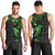 Polynesian Men Tank Top Hammerhead Shark Tribal Pattern Black Green Version TS04 - Polynesian Pride