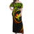 Hawaii Kanaka Maoli Off Shoulder Maxi Dress Polynesian Tornado Infusion Gradient TS04 Women Gradient - Polynesian Pride