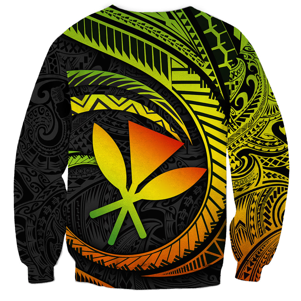 Hawaii Kanaka Maoli Sweatshirt Polynesian Tornado Infusion Gradient TS04 - Polynesian Pride