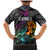 Hawaii Polynesian Family Matching Mermaid Dress and Hawaiian Shirt with Tribal Hammerhead Sharks and Hibiscus Black TS04 - Polynesian Pride