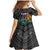 Hawaii Polynesian Family Matching Mermaid Dress and Hawaiian Shirt with Tribal Hammerhead Sharks and Hibiscus Black TS04 - Polynesian Pride