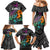 Hawaii Polynesian Family Matching Mermaid Dress and Hawaiian Shirt with Tribal Hammerhead Sharks and Hibiscus Black TS04 - Polynesian Pride