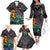 Hawaii Polynesian Family Matching Off Shoulder Long Sleeve Dress and Hawaiian Shirt with Tribal Hammerhead Sharks and Hibiscus Black TS04 - Polynesian Pride