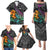 Hawaii Polynesian Family Matching Puletasi Dress and Hawaiian Shirt with Tribal Hammerhead Sharks and Hibiscus Black TS04 - Polynesian Pride