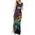 Hawaii Polynesian Tank Maxi Dress with Tribal Hammerhead Sharks and Hibiscus Black TS04 - Polynesian Pride