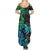 Zodiac Cancer Summer Maxi Dress Polynesian in Gradient Blue TS04 - Polynesian Pride