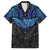 Polynesian Ray Pattern Family Matching Long Sleeve Bodycon Dress and Hawaiian Shirt TS04 Dad's Shirt - Short Sleeve Black/Blue - Polynesian Pride