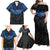 Polynesian Ray Pattern Family Matching Off Shoulder Maxi Dress and Hawaiian Shirt TS04 - Polynesian Pride