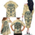 Polynesian Family Matching Off Shoulder Long Sleeve Dress and Hawaiian Shirt Warrior Skull with Tribal Patterns Tattoo Design TS04 - Polynesian Pride