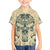 Polynesian Family Matching Off Shoulder Short Dress and Hawaiian Shirt Warrior Skull with Tribal Patterns Tattoo Design TS04 Son's Shirt Yellow - Polynesian Pride