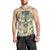 Polynesian Men Tank Top Warrior Skull with Tribal Patterns Tattoo Design TS04 - Polynesian Pride