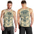 Polynesian Men Tank Top Warrior Skull with Tribal Patterns Tattoo Design TS04 - Polynesian Pride