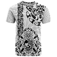 Hawaii T Shirt with Polynesian Turtle TS04 Black White - Polynesian Pride