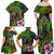 Polynesian Family Matching Off Shoulder Maxi Dress and Hawaiian Shirt Whales and Compass Gradient Pattern TS04 - Polynesian Pride