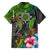 Polynesian Family Matching Puletasi Dress and Hawaiian Shirt Whales and Compass Gradient Pattern TS04 - Polynesian Pride