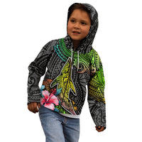 Polynesian Kid Hoodie Whales and Compass Gradient Pattern TS04 - Polynesian Pride