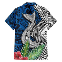 Polynesian Hawaiian Shirt Whale Pattern and Hibiscus Flowers TS04 - Polynesian Pride