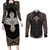 Polynesian Hawaii Tattoo Couples Matching Long Sleeve Bodycon Dress and Long Sleeve Button Shirts TS04 Multicolor - Polynesian Pride