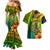 Hawaii Couples Matching Mermaid Dress and Hawaiian Shirt Polynesian Fish Hook and Hibiscus Flowers with Gradient Pattern TS04 - Polynesian Pride