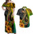 Hawaii Couples Matching Off Shoulder Maxi Dress and Hawaiian Shirt Polynesian Fish Hook and Hibiscus Flowers with Gradient Pattern TS04 Multicolor - Polynesian Pride