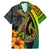 Hawaii Family Matching Mermaid Dress and Hawaiian Shirt Polynesian Fish Hook and Hibiscus Flowers with Gradient Pattern TS04 Dad's Shirt - Short Sleeve Multicolor - Polynesian Pride