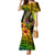 Hawaii Family Matching Mermaid Dress and Hawaiian Shirt Polynesian Fish Hook and Hibiscus Flowers with Gradient Pattern TS04 Mom's Dress Multicolor - Polynesian Pride