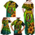 Hawaii Family Matching Off Shoulder Maxi Dress and Hawaiian Shirt Polynesian Fish Hook and Hibiscus Flowers with Gradient Pattern TS04 - Polynesian Pride