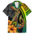 Hawaii Family Matching Puletasi Dress and Hawaiian Shirt Polynesian Fish Hook and Hibiscus Flowers with Gradient Pattern TS04 Dad's Shirt - Short Sleeve Multicolor - Polynesian Pride