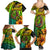 Hawaii Family Matching Summer Maxi Dress and Hawaiian Shirt Polynesian Fish Hook and Hibiscus Flowers with Gradient Pattern TS04 - Polynesian Pride