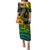 Hawaii Puletasi Polynesian Fish Hook and Hibiscus Flowers with Gradient Pattern TS04 Long Dress Multicolor - Polynesian Pride