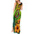 Hawaii Tank Maxi Dress Polynesian Fish Hook and Hibiscus Flowers with Gradient Pattern TS04 - Polynesian Pride