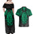 Polynesian Couples Matching Off Shoulder Maxi Dress and Hawaiian Shirt Abstract Tiki TS04 - Polynesian Pride