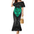 Polynesian Family Matching Mermaid Dress and Hawaiian Shirt Abstract Tiki TS04 Mom's Dress Black/Yellow - Polynesian Pride