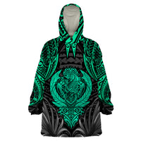 Polynesian Wearable Blanket Hoodie Abstract Tiki TS04 One Size Black Yellow - Polynesian Pride