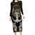 Polynesian Swordfish Long Sleeve Bodycon Dress with Anchor Pattern and Tribal Turtle TS04 - Polynesian Pride