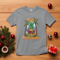 Mele Kalikimaka Christmas In Hawaii Xmas Light Pineapple T Shirt TS09 Sport Gray - Polynesian Pride