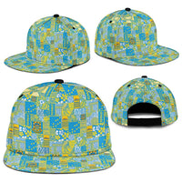 Tuvalu Manuia te Kilisimasi Snapback Cap Pacific Patchwork Xmas Vibes LT9 - Polynesian Pride