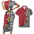 Polynesian Pride Hawaii Matching Clothes For Couples Flower Red Bodycon Dress And Hawaii Shirt - Polynesian Pride